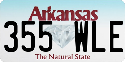 AR license plate 355WLE