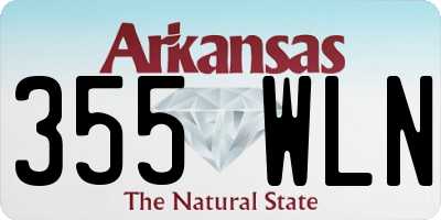 AR license plate 355WLN