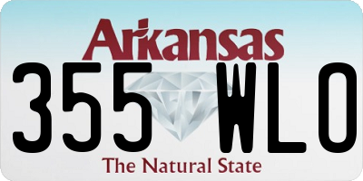 AR license plate 355WLO