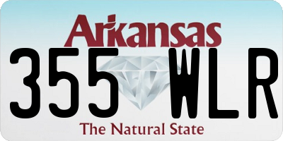 AR license plate 355WLR