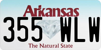 AR license plate 355WLW