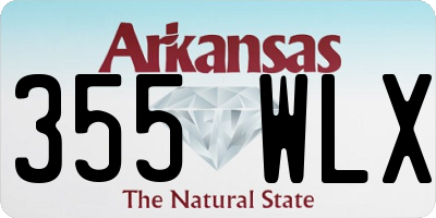 AR license plate 355WLX
