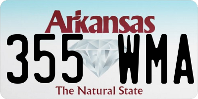 AR license plate 355WMA