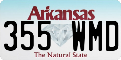 AR license plate 355WMD