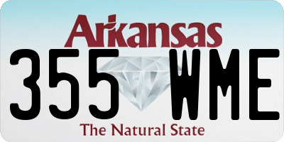 AR license plate 355WME