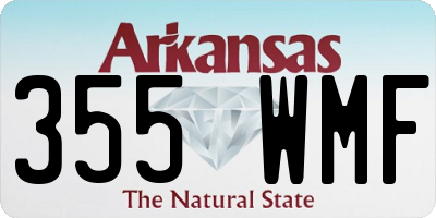 AR license plate 355WMF