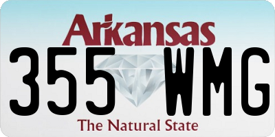 AR license plate 355WMG