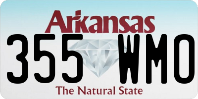 AR license plate 355WMO