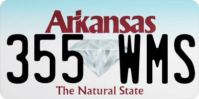 AR license plate 355WMS