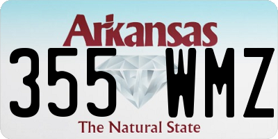 AR license plate 355WMZ