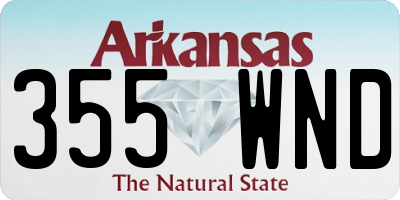 AR license plate 355WND