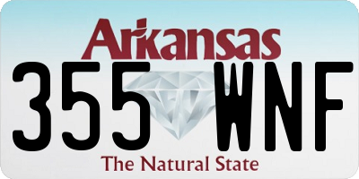 AR license plate 355WNF