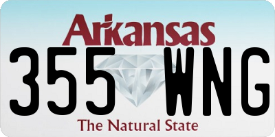 AR license plate 355WNG
