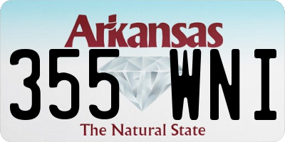 AR license plate 355WNI