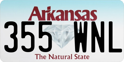 AR license plate 355WNL