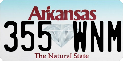 AR license plate 355WNM