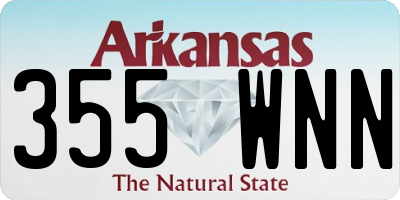 AR license plate 355WNN