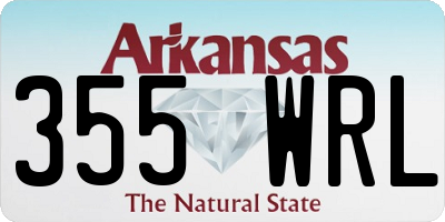 AR license plate 355WRL