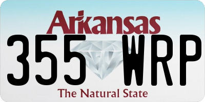 AR license plate 355WRP