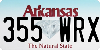 AR license plate 355WRX