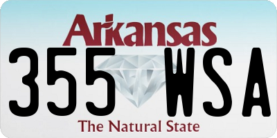 AR license plate 355WSA