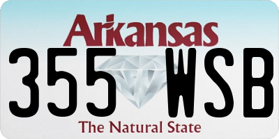 AR license plate 355WSB