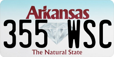 AR license plate 355WSC