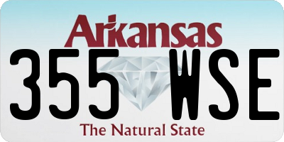 AR license plate 355WSE