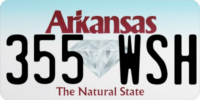 AR license plate 355WSH