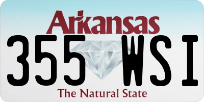 AR license plate 355WSI