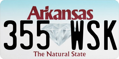AR license plate 355WSK