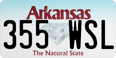 AR license plate 355WSL