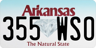 AR license plate 355WSO