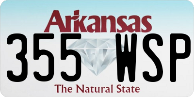 AR license plate 355WSP
