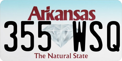 AR license plate 355WSQ