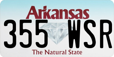 AR license plate 355WSR