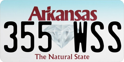 AR license plate 355WSS