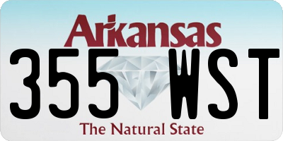 AR license plate 355WST