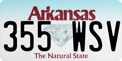 AR license plate 355WSV