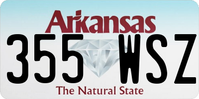 AR license plate 355WSZ