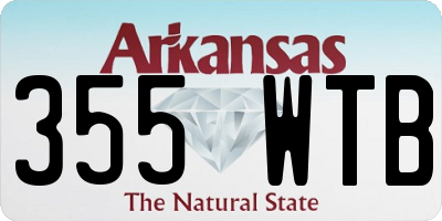 AR license plate 355WTB