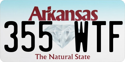 AR license plate 355WTF