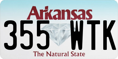 AR license plate 355WTK