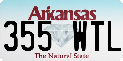 AR license plate 355WTL