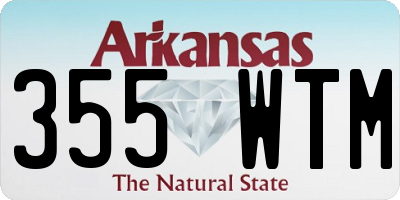 AR license plate 355WTM