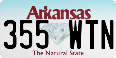 AR license plate 355WTN