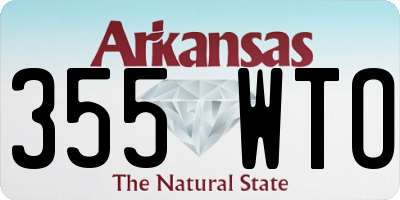 AR license plate 355WTO