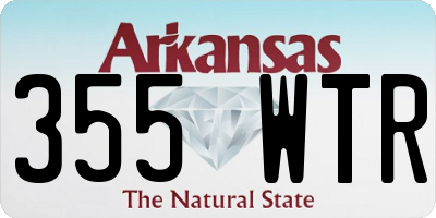 AR license plate 355WTR