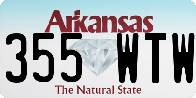 AR license plate 355WTW