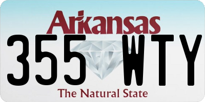 AR license plate 355WTY
